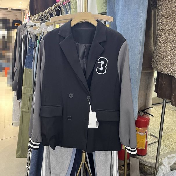Women's Clothing New Style Spliced Sleeve Suit Jacket With Elastic Tie And Threaded Leggings Casual Suit Two Piece Suit_ecoleips.com