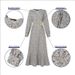 Bohemian Floral Maxi Dress With Modest Long Sleeves – Muslim-Friendly Loose Fit Dress, Polyester Flowy Hijab Dress (Black Print, Beige Print)_ecoleips.com
