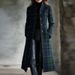 European American Women's Long Sleeved Cardigan Coat Digital Print Plaid Street Style Independent Website Exclusive 2025_ecoleips.com