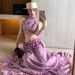 Elegant Vintage Women's Dress Set Long Sleeve Flowy Midi Dress And Top Romantic Violet Classic White plus Size Available (XS-XXXL)_ecoleips.com
