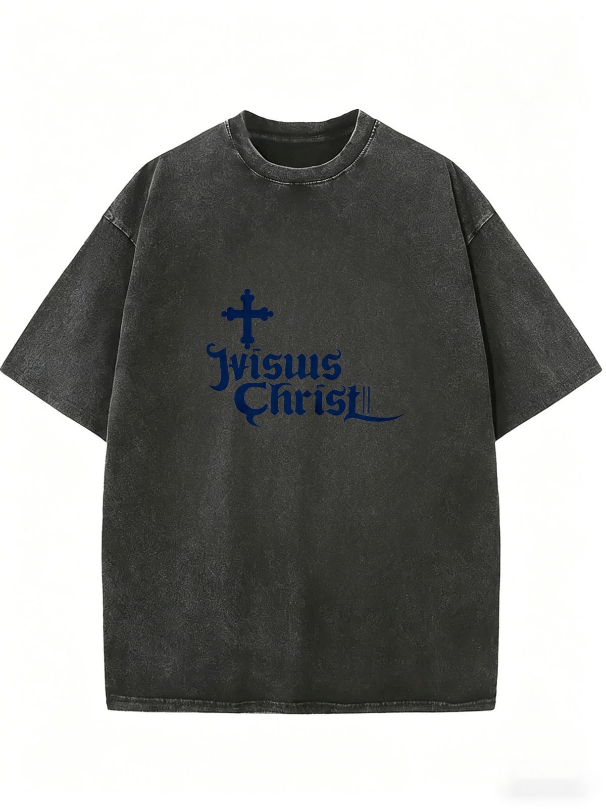 Women's Casual Oversized Top, Retro Washed Short Sleeve T-Shirt With Classic Crew Neck Design_ecoleips.com
