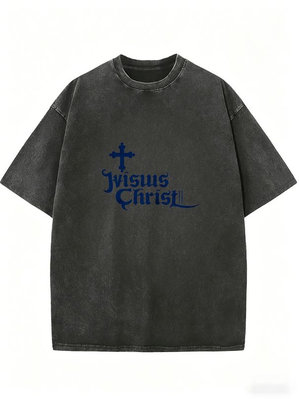 Women's Casual Oversized Top, Retro Washed Short Sleeve T-Shirt With Classic Crew Neck Design_ecoleips.com