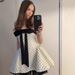 Sweet Vacation Style Women Dress 2024 Summer New Cute Bow Polka Dot Strapless Bustier Dress For Casual Wear_ecoleips.com