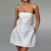 YJ24112 Women's Sexy Jacquard Tube Top Bowknot Mini Dress Fashion Style Temperament Summer New 2024_ecoleips.com