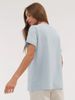K Short Sleeved T-shirt New Women's Fashionable Casual Home Commuting Versatile Round Neck Short Sleeved T-shirt_ecoleips.com