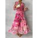 Women's Clothing Temperament Elegant Intellectual Style Lace Splicing Large Swing Chiffon Dress_ecoleips.com