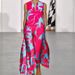 Women's Clothing Fashion V Neck Dress Sleeveless Printed Bohemian Loose Long Skirt_ecoleips.com