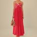 Women's Clothing Summer New Fashion Elegant Red Fish Shaped Top Long Dress Backless Suspender Skirt_ecoleips.com