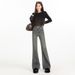 Orange Silk Women's Clothing#Retro High-waisted Micro-flared Jeans For Women, New American-style Stretch Slim-fit_ecoleips.com
