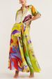 Silk Shirt Skirt Fashion Casual Printed Three Quarter Sleeve Top Two Piece Suit_ecoleips.com