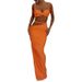 Women's Sexy Solid Color Backless Camisole & Bodycon Skirt Set | 2025 Spring Summer New Sleeveless Outfit_ecoleips.com