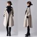 Women's Oversized Long Trench Coat With Contrast Collar - Autumn Casual Streetwear Jacket (S/M/L) Women's Clothing_ecoleips.com