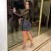 Sheer Mesh Long Sleeve Bodycon Dress – Rhinestone Embellished Clubwear For Women (S-XXL, Black/Nude, Sexy Night Out & Party Dress)_ecoleips.com