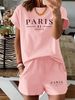Women’s 2 Piece Outfit Set – Oversized Graphic T-Shirt And Biker Shorts Matching Set, Casual Summer Lounge Tracksuit For Daily Wear-319_ecoleips.com