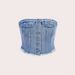 Women's Clothing Plus Size Strapless Denim Top Retro Waist Cinching Fashionable Tank Camis_ecoleips.com