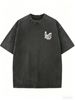 Women's Urban Style Washed T-Shirt, Everyday Casual Short Sleeve Tee_ecoleips.com