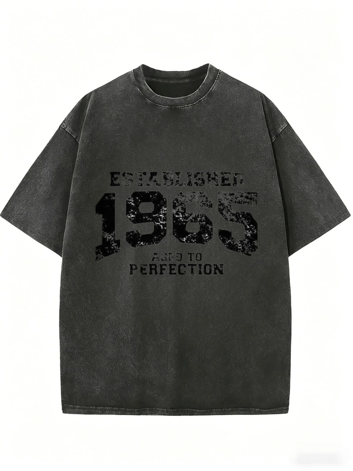 Retro Washed Women's Clothing, Distressed Letter Print, Loose Round Neck T-shirt, Suitable For Street Style And Casual Occasions, Short Sleeve Style._ecoleips.com