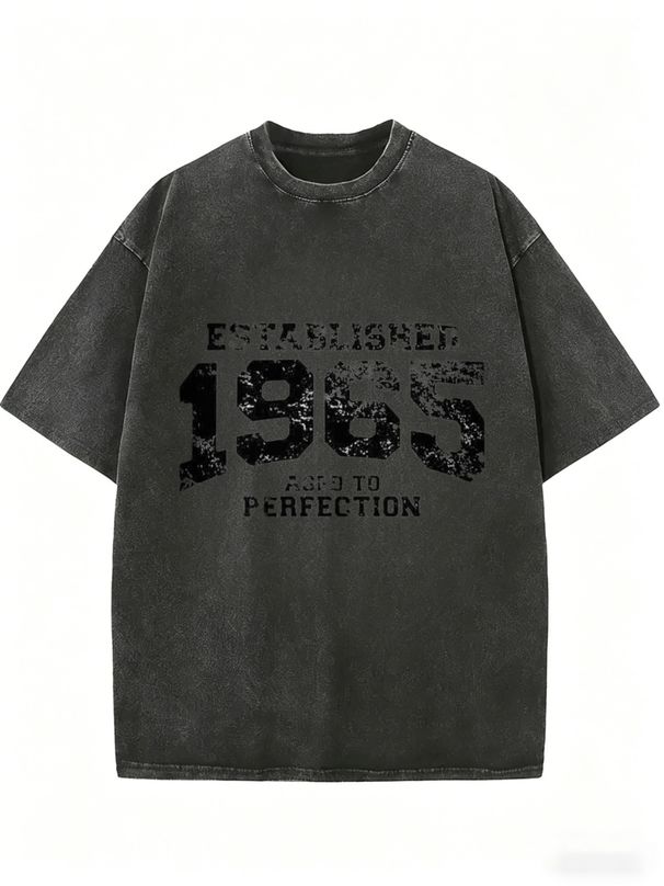 Retro Washed Women's Clothing, Distressed Letter Print, Loose Round Neck T-shirt, Suitable For Street Style And Casual Occasions, Short Sleeve Style._ecoleips.com