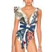 Women's Clothing New Bikini One Shoulder Ruffled Toucan Print Split Swimsuit And Wrap Skirt Set_ecoleips.com
