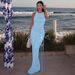 Women's Solid Color Crew Neck Slim Fit Long Dress Elegant Casual Formal Daily Wear Bodycon Maxi Dress For Ladies Fashion Apparel_ecoleips.com