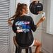 Women's Casual Round Neck Short Sleeve T-Shirt Multi-Color Style Simple Fashionable Sports Top Solid Printed Loose Fit_ecoleips.com