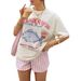 Women's Relaxed Fit Seafood Print T-Shirt Short Sleeve Casual Summer Top Versatile Loose Outerwear for Adult Elegant Fashion_ecoleips.com