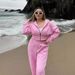 Women's Casual Hooded Pantsuit European And American Style Long Sleeved Jacket Coat With Zipper Pockets_ecoleips.com