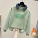 Fashion Denim Patchwork Polo Collar Sweatshirt With Retro Drawstring Jeans Set – Casual Streetwear Outfit For Men & Women_ecoleips.com