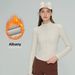 Women's Fleece Lined Yoga Cardigan Long Sleeved Pilates Fitness Sports Jacket Autumn Winter Thickened Polyester Top_ecoleips.com