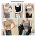 Women's Pure Cotton Camisole Short Sleeved Top with Integrated Bra Pads Sexy Summer Fashion_ecoleips.com