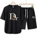 Women's Casual Sports Style Two-piece Set With Short Sleeved Top And Comfortable Shorts Set_ecoleips.com