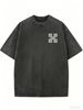 Women's Vintage Washed Crew Neck T-Shirt, Oversized Casual Streetwear Summer Top_ecoleips.com