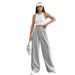 Voya Spring New Spring Style Women's Wide-leg, Cotton-polyester Blend, European And American Style, Casual Wide-leg Pants For Women_ecoleips.com