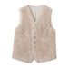 Aria Basics Lamb Wool Vest For Women, Sheepskin Integrated, 2025 Autumn Winter New Fashionable Outerwear, Versatile Thickened Vest,_ecoleips.com