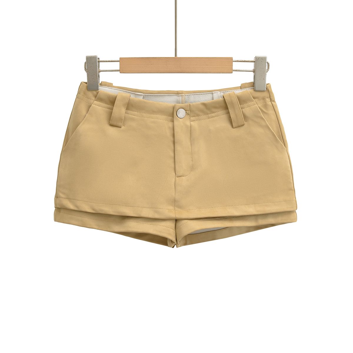 Women's Suede Mini Skirt – Retro Low Waist Bodycon Pants, Thickened Autumn/Winter Slim Fit Skirt (Brown, Khaki)_ecoleips.com