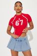 European American Style Women's round Neck Print Crop Top Short Sleeve Slim Fit Sexy Summer T-Shirt_ecoleips.com