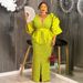 Elegant High-Waist Sequin Evening Dress For Women – Plus Size Glamorous Party Gown With Floral Sleeves & Deep V-Neck_ecoleips.com