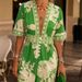 Women's Clothing Printed Jumpsuit V Neck Short Sleeved_ecoleips.com