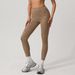 High Waist Silver Hot Casual Yoga Pants Women's Running Quick Dry Nude Feeling Trousers Outer Wear Slim Sports Trousers_ecoleips.com