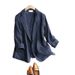 Southeast Asian Cross-border Spring And Autumn Plus-size Loose-fitting Casual Slim-fit One-button Blazer Cotton-linen_ecoleips.com