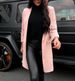 Women's Clothing Solid Color Elegant Commuter Mid Length Slim Fit Women’s Longline Blazer – Autumn Elegant Slim-Fit Pink Office Jacket (S-XL)_ecoleips.com