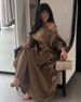 Spring Summer New Arrival Women's Retro Elegant Kaftan Robe Dress Button Detail European American Middle Eastern Export Style Party Wear_ecoleips.com