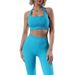 Women's European American Style Sports Yoga Outfit Set Backless Halter Neck Sports Bra Tummy Control Hip Lifting Fitness Running Yoga Pants_ecoleips.com