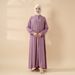 Verve Muslim Women Loose Casual Solid Color Modest Clothing Abaya Dress Kaftan_ecoleips.com