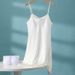 Summer With Chest Pad Ice Silk Suspender Nightdress Sexy Vest Thin Silk Pajamas With Bra Integrated Loungewear_ecoleips.com