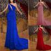 Women's Clothing Sexy High-Slit Bodycon Evening Dress Beaded Sequins – Deep V-Neck, High Waist, Long Formal Gown For Women (S-5XL, Royal Blue/Beige)_ecoleips.com