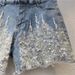 Women's Clothing New Street Blasting Heavy Duty Beaded High Waisted Slim Denim Shorts For Women Fashionable And Versatile Wide Leg Hot Pants_ecoleips.com