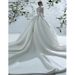 Women's Clothing Retro Main Wedding Dress Runaway Princess Heavy Industry Long Sleeve V Neck Light Dress_ecoleips.com