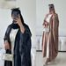 Modest Abaya Dress Elegant Dubai Abaya With Detachable Slip Dress - Modest Turkish Long Sleeve Robe In Breathable Polyester_ecoleips.com