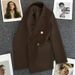 Women's Clothing Women's Double Breasted Blazer Loose Fit British Style Korean Spring Autumn Outerwear Long Sleeve For Formal & Casual_ecoleips.com
